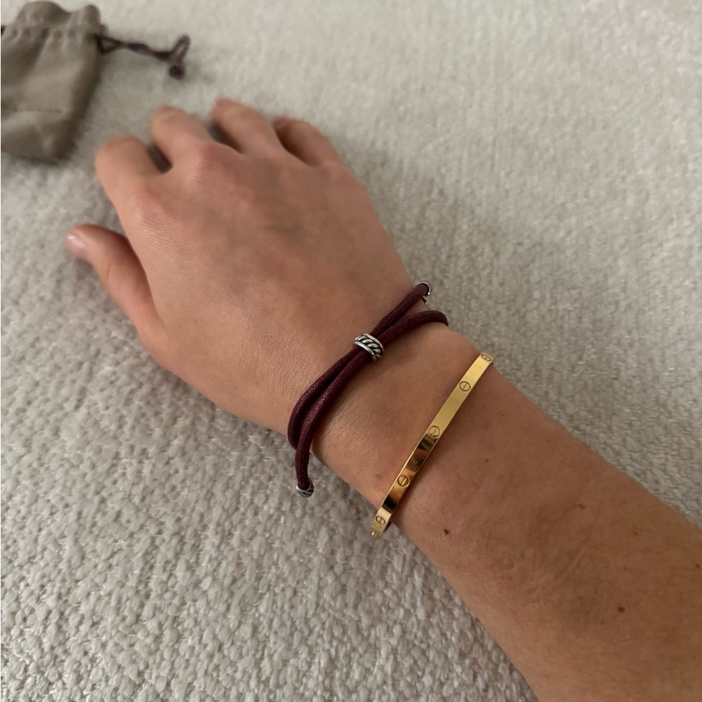 David Yurman Cord Bracelet with Sterling Silver